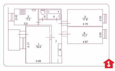 Продажа квартиры Омск. улица Берко Цемента, 6А