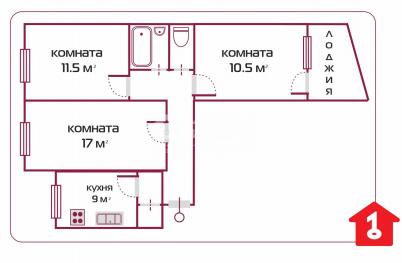 Продажа квартиры Омск. улица Декабристов, 104