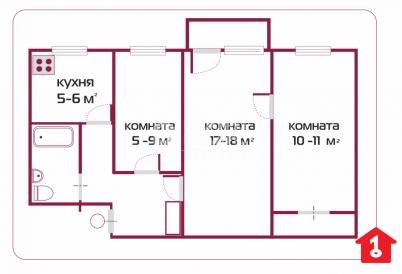 Продажа квартиры Омск. Индустриальная улица, 2