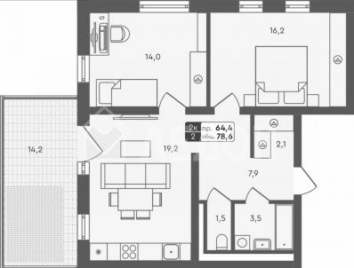 Продажа квартиры Омский. Пушкино с.. Красноярский тракт, 1