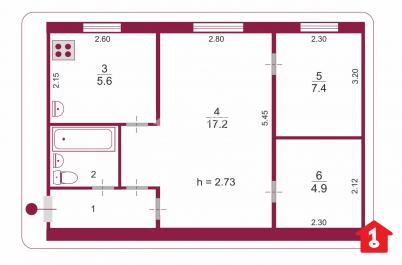 Продажа квартиры Омск. Камерный переулок, 14