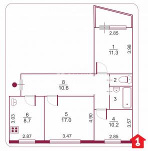 Продажа квартиры Омск. улица Крупской, 5