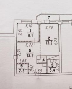 Продажа квартиры Омск. Кристалл, б-р. Архитекторов, 13