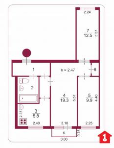 Продажа квартиры Омск. улица Анатолия Маркова, 6