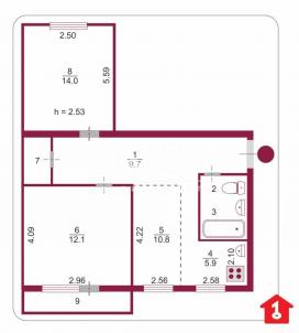 Продажа квартиры Омск. улица Сергея Лазо, 155