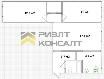 Продажа квартиры Омск. улица 75 Гвардейской бригады, 18