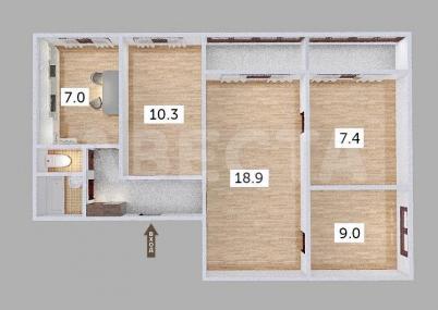 Продажа квартиры Омск. пр-кт. Менделеева, 33