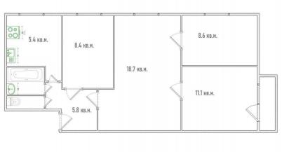 Продажа квартиры Омск.&nbsp;Бархатовой ул, 6В