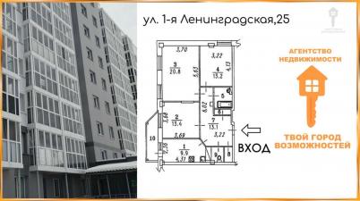 Продажа квартиры Омск.&nbsp;1-я Ленинградская, 25