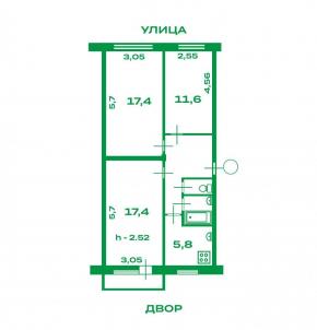 Продажа квартиры Омск.&nbsp;улица 75-й Гвардейской Бригады 9
