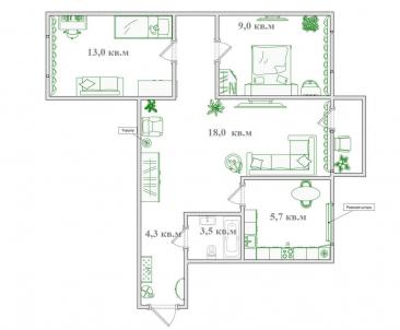 Продажа квартиры Омск.&nbsp;5-я Кордная ул, 17