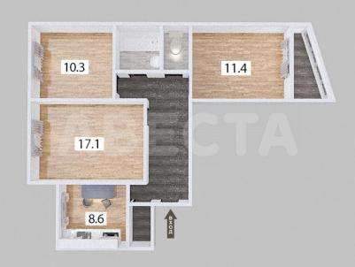 Продажа квартиры Омск.&nbsp;1-й Башенный переулок, 4