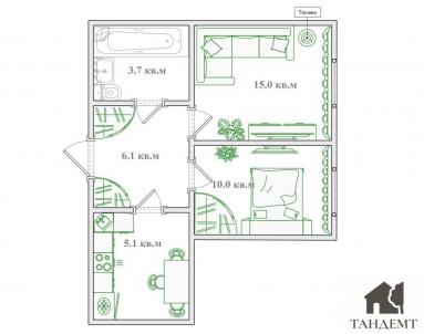 Продажа квартиры Омск.&nbsp;Волго-Донская ул, 8к2