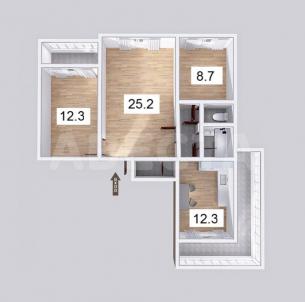 Продажа квартиры Омск.&nbsp;ул. Конева, 12/2