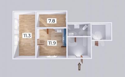 Продажа квартиры Омский.&nbsp;.&nbsp;Калинино, Ленина, 55